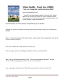 Food Inc Video Guide (Questions) and Essays