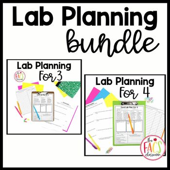 Preview of Cooking Lab Planning for 3 and 4 Bundle | Life Skills | Reflection Rubric | FCS