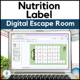 Food Label Activity for Middle School - Digital Escape Roo