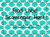 Food Label Scavenger Hunt  {*FREEBIE*}