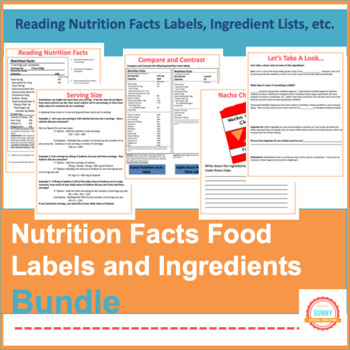 Preview of Food Labels Bundle (Reading Nutrition Facts Labels and Ingredient Lists)