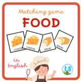 Food Matching Game in English - Meals - Memory Game