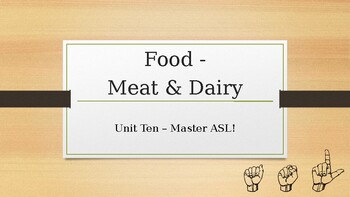 Preview of Food - Meat & Dairy