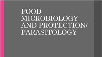 Preview of Food Microbiology and Protection/Parasitology