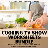 Cooking TV Show Worksheets Bundle