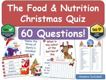 Preview of Food & Nutrition Christmas Quiz!