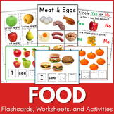 Food Vocabulary Cards Activities Worksheets Sped Autism Fr
