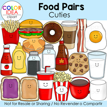 Food Pairs Cuties by Color Idea | TPT