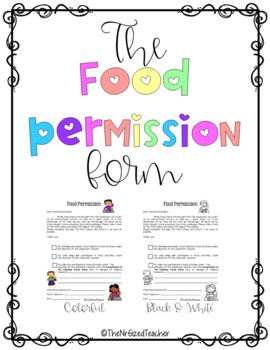 Preview of Food Permission Slip