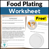 Food Plating Worksheet Free for Culinary Arts Food Present