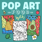 Food Pop Art Coloring Pages - End Of The Year Ar Art Activ