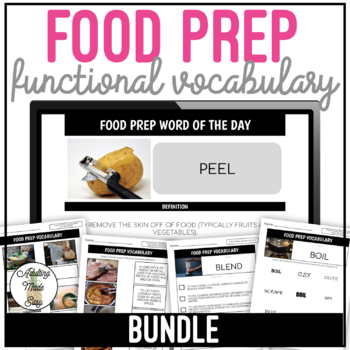 Preview of Food Prep Functional Vocabulary BUNDLE
