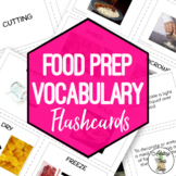 Food Prep Vocabulary Flashcards & Sorting Activity