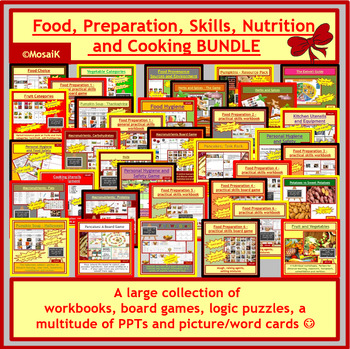 Preview of Food Preparation Cooking Nutrition Easel Bundle