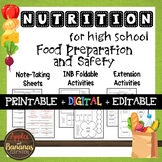 Food Preparation and Safety - Interactive Note-Taking Materials