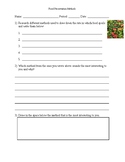 Food Preservation Methods Worksheet