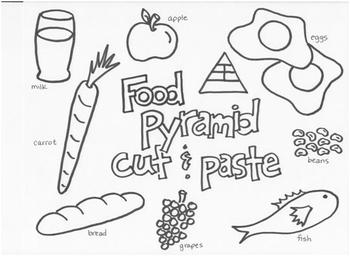 Preview of Food Pyramid Cut and Paste 2