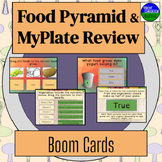 Food Pyramid and MyPlate Review Boom Cards