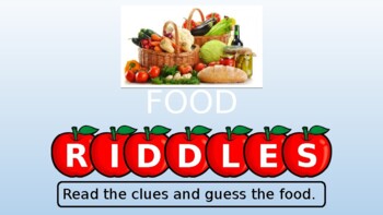 Preview of VOCABULARY: Food Riddles Powerpoint Game