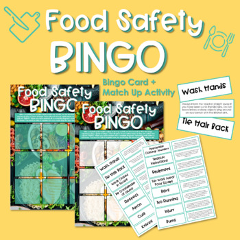 Preview of Food Safety Bingo + Safety Match Up | Family and Consumer Science | FCS