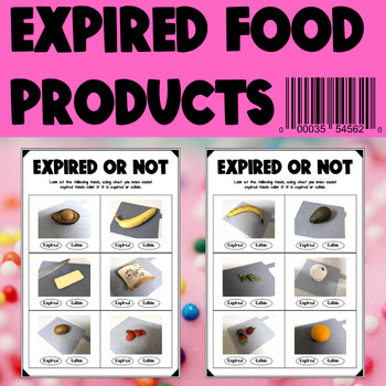 Preview of Food Safety - Expiration Dates Lesson & Worksheets