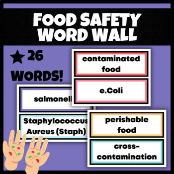 Preview of Food Safety Word Wall | FCS, FACS, Life Skills
