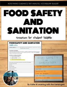 Preview of Food Safety and Sanitation: Powerpoint and student directions for foldable