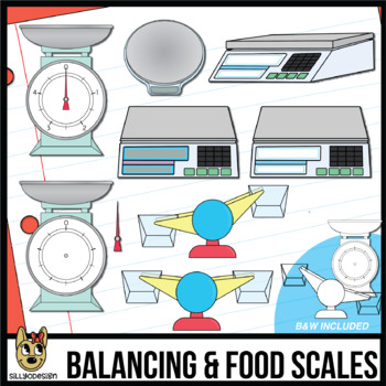 Preview of Food Scales and Balancing Scale Clip Art