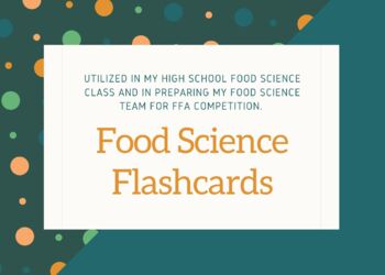 Preview of Food Science Flashcards - 300+ covering sanitation, scenarios, terms & test