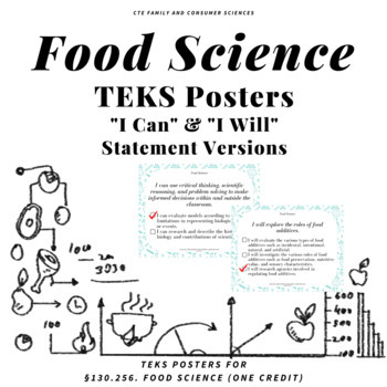 Preview of Food Science TEKS Posters (Knowledge & Skills Statements)
