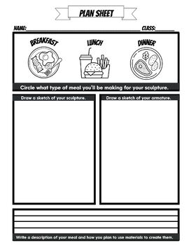 Preview of Food Sculpture Plan Sheet