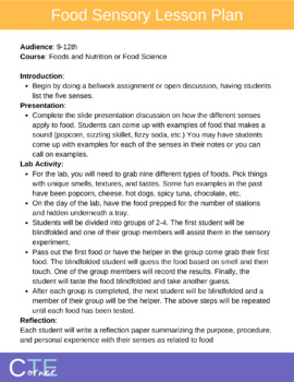 Food Sensory Presentation and Lab by CTE Corner | TPT