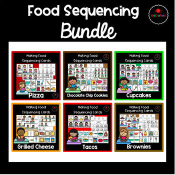 Preview of Food Sequencing Cards Bundle