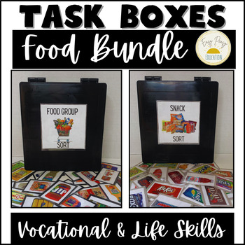 Preview of Food Sorting Task Box BUNDLE |  Vocational Skills  | Life Skills  | BONUS FILE