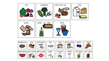 Preview of Food Sorting Task Cards