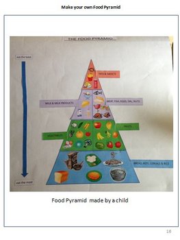 Food Sources - Grouping Food & the Food Pyramids worksheet for Grade 1