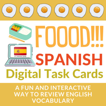 Preview of Spanish BOOM Cards™ Food & Drinks BOOM Cards™ Spanish