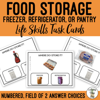 Preview of Food Storage Field of 2 Task Cards