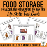 Food Storage Field of 3 Task Cards