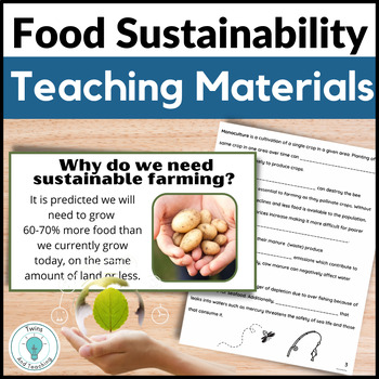 Preview of Agriculture Education Food Sustainability Lesson - CTE Lesson Plan FACS FCS