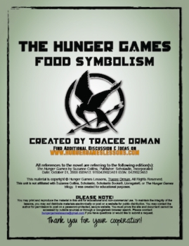 Preview of Food Symbolism in The Hunger Games - In Depth Lesson