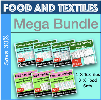 Preview of Food Technology and Textiles Mega Bundle