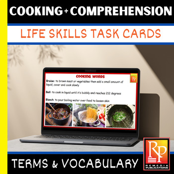 Preview of Food Terms & Vocabulary - Kitchen Cooking Life Skills | Special Ed - GOOGLE