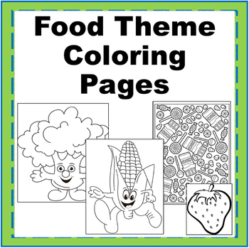 Preview of Food Theme Coloring Pages