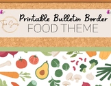 Food Themed Bulletin Border / Printable Bulletin Board / PDF