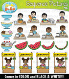 Food Sequence Action Pictures Clipart {Zip-A-Dee-Doo-Dah Designs}