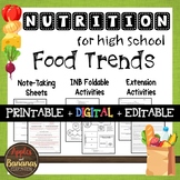 Food Trends - Interactive Note-Taking Materials