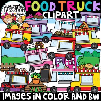 Preview of Food Truck Clipart {Food Clipart}