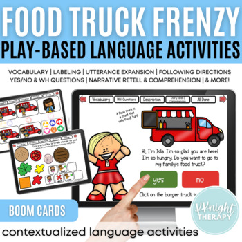 Preview of Food Truck Frenzy:Play-Based Language + Narrative Language | for Speech Therapy