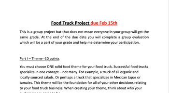 Preview of Food Truck-- Major Grade